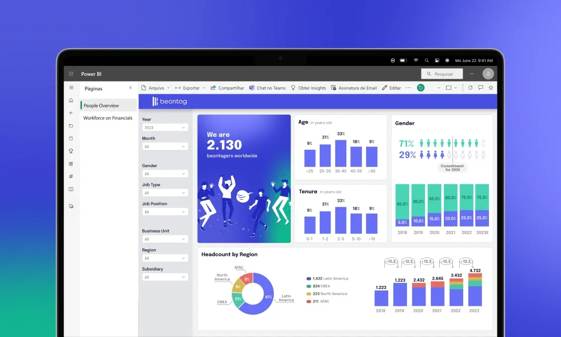 Beontag HR Dashboard — UX/UI case study cover