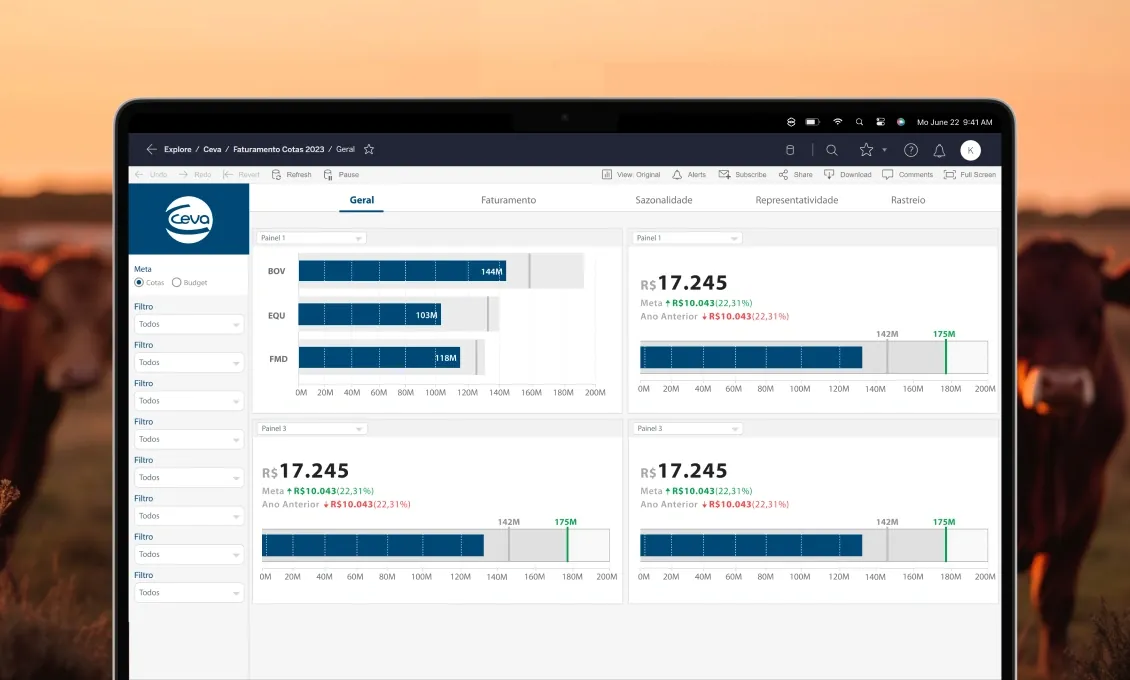 Ceva Sales & Quota Dashboards — UX/UI case study cover