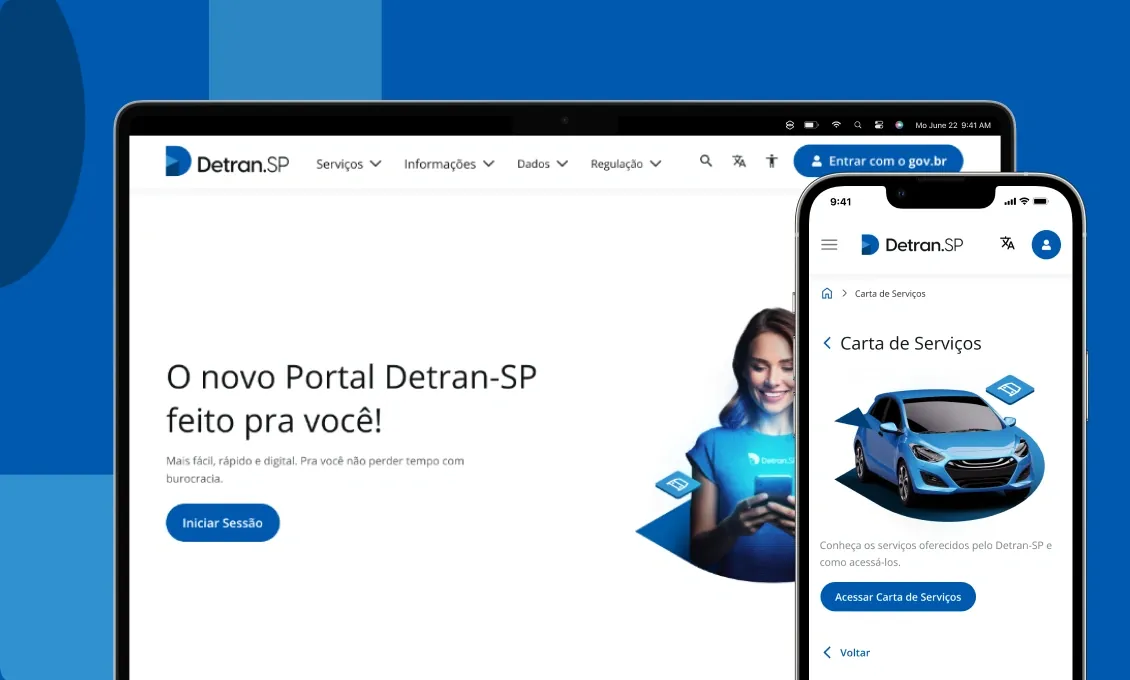 Detran-SP Digital Portal — UX/UI case study cover