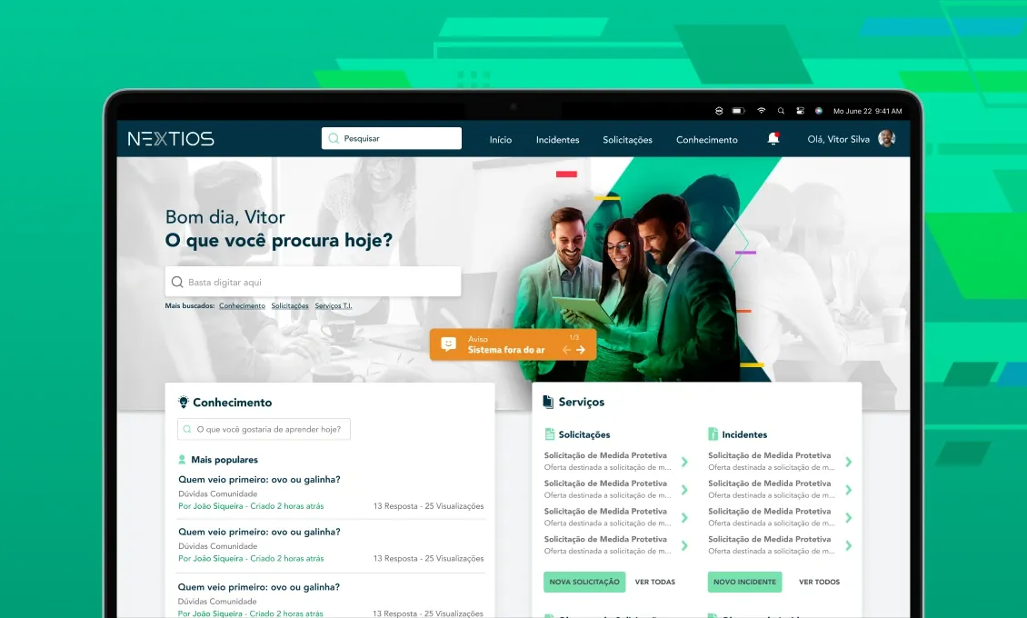 Nextios Service Portal — UX/UI case study cover