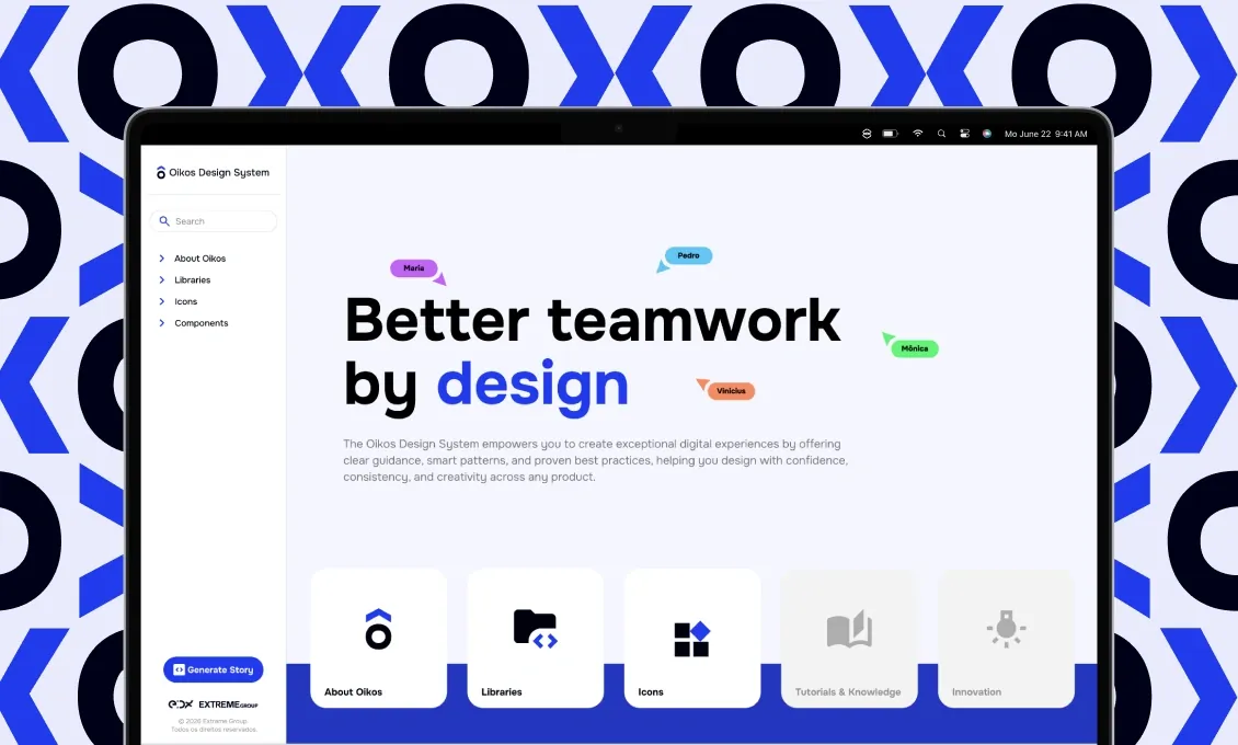 OIKOS Design System — UX/UI case study cover