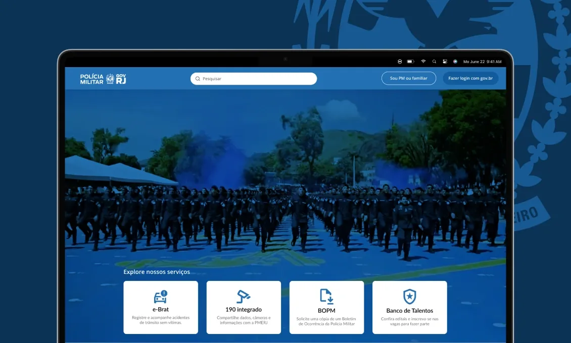 PMERJ Digital Services Portal — UX/UI case study cover